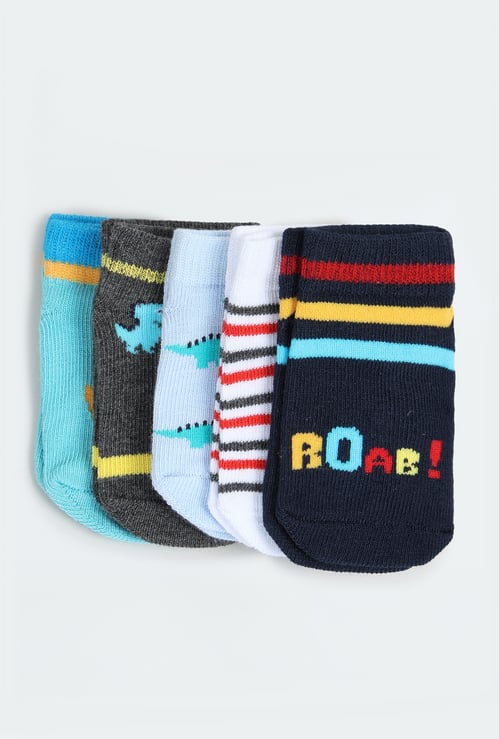 Boys Assorted No-Show Socks - Pack of 5