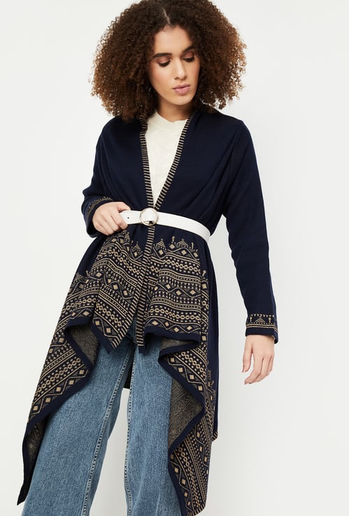 Women Printed Waterfall Shrug