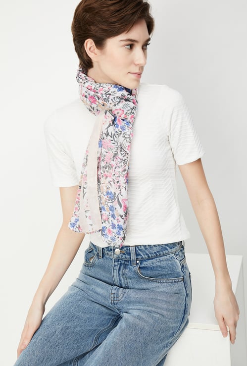 Women Floral Printed Scarf