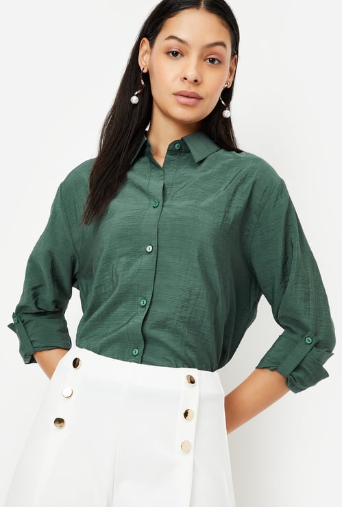 Women Solid Casual Shirt