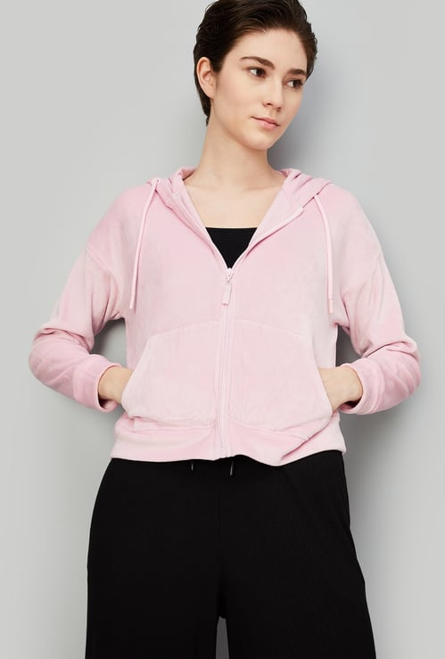 Women Solid Hooded Jacket