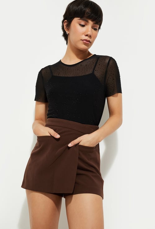 ALAYA F x URB_N Women Solid Skort