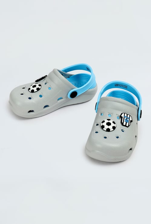 Boys Charm-Detailed Clogs