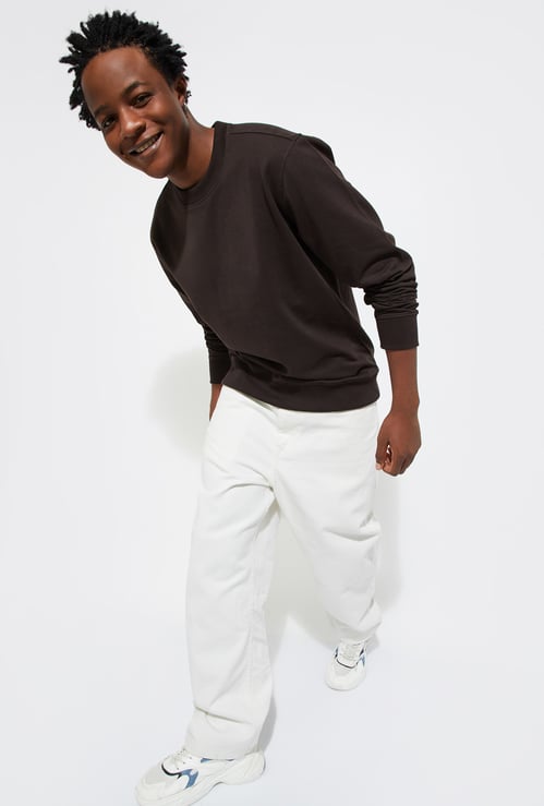 URB_N Men Solid Sweatshirt