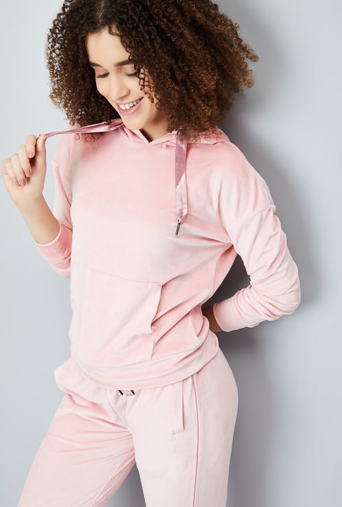 Women Solid Hoodie and Pyjamas