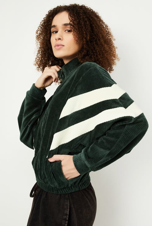 Women Corduroy Sporty Jacket