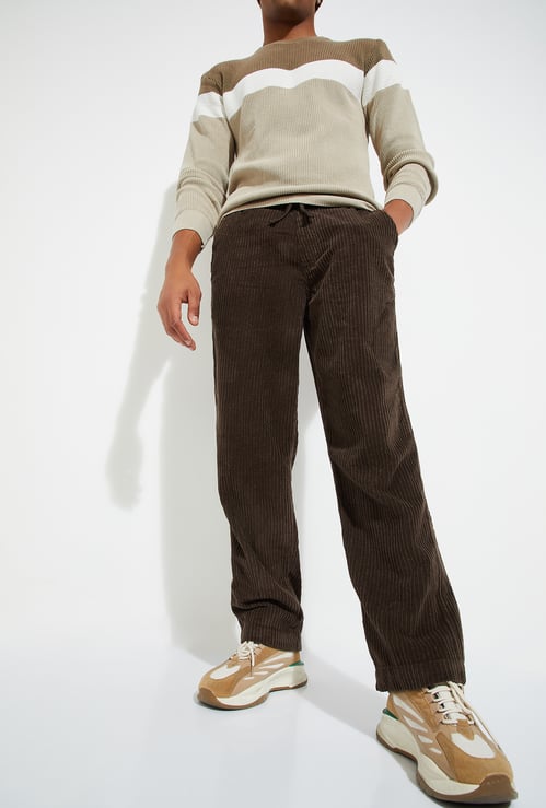 Men Loose Fit Corduroy Pants