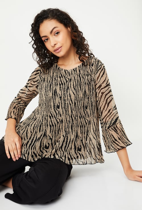 Women Printed Pleated Top