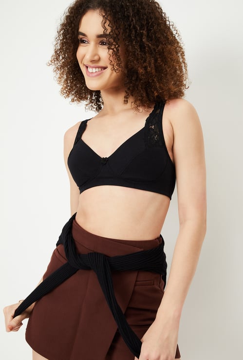 Women Lace Strap Padded Bra