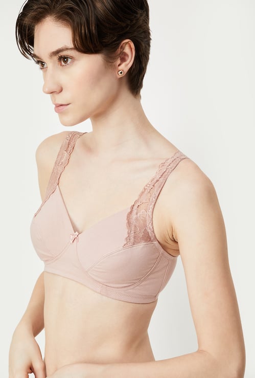 Women Lace Strap Padded Bra