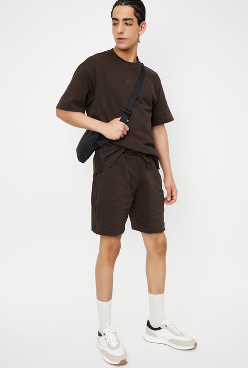Men Solid Athleisure Shorts