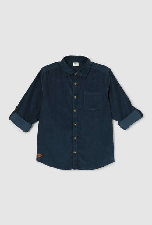 Boys Textured Casual Shirt