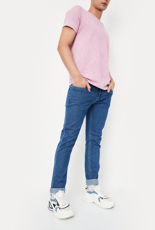 Men Skinny Fit Washed Jeans