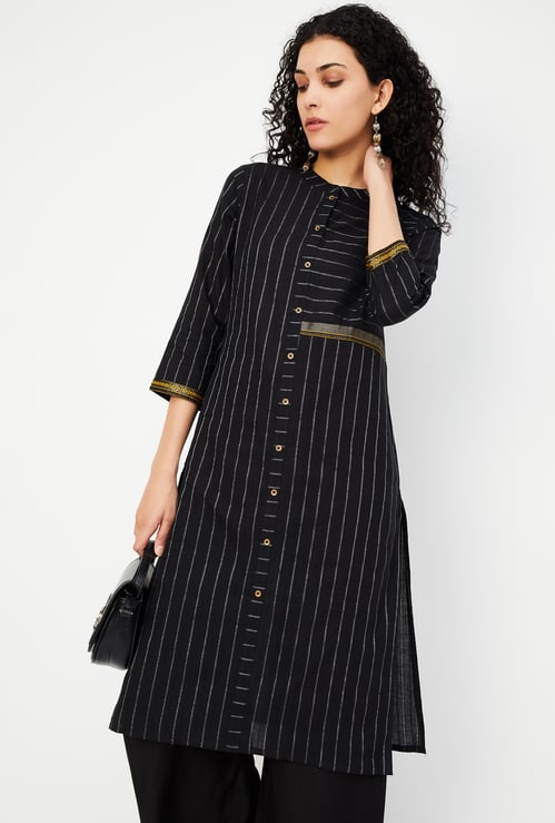 Women Striped Straight Kurta