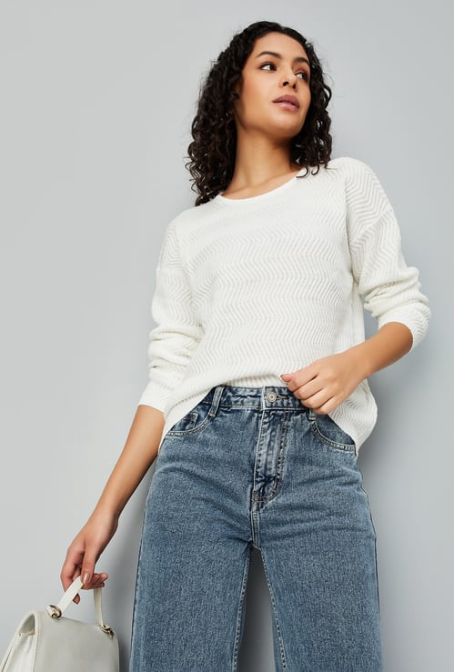 Women Textured Knit Top