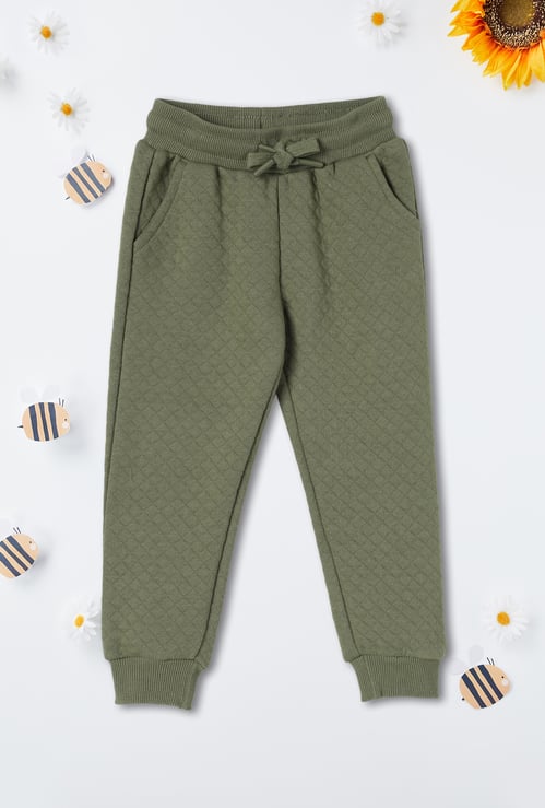 Girls Geometric Knit Joggers