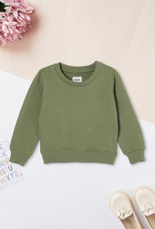 Girls Quilted Sweatshirt