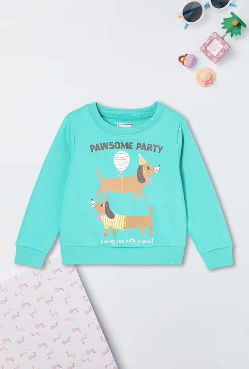 Girls Graphic Printed Sweatshirt
