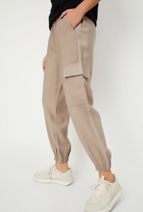 Women Solid Cargo Joggers