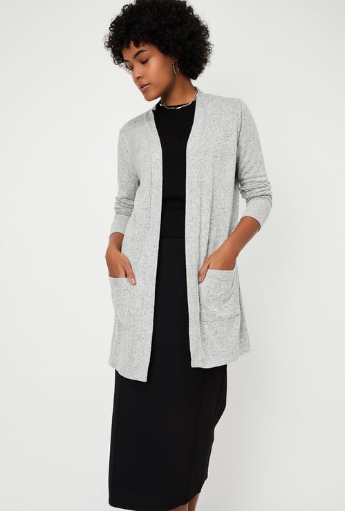 Women Solid Open-Front Shrug