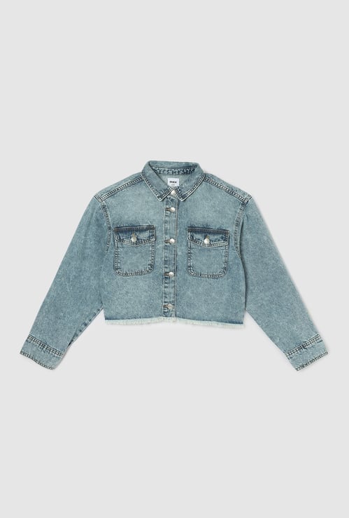 Girls Washed Denim Jacket