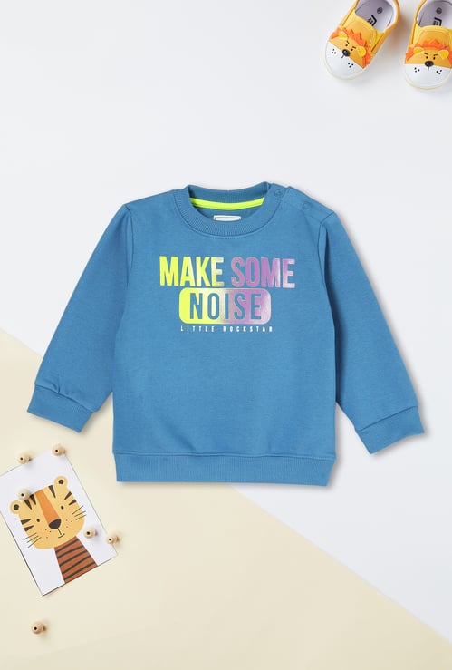 Boys Typographic Printed Sweatshirt