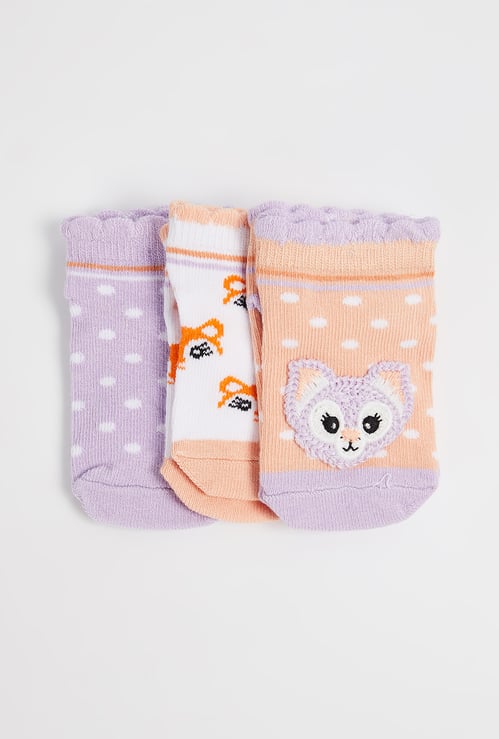Girls Assorted Ankle Length Socks - Pack of 3