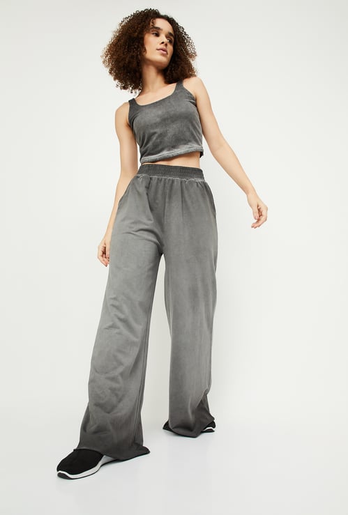 Women Acid Wash Athleisure Track Pants