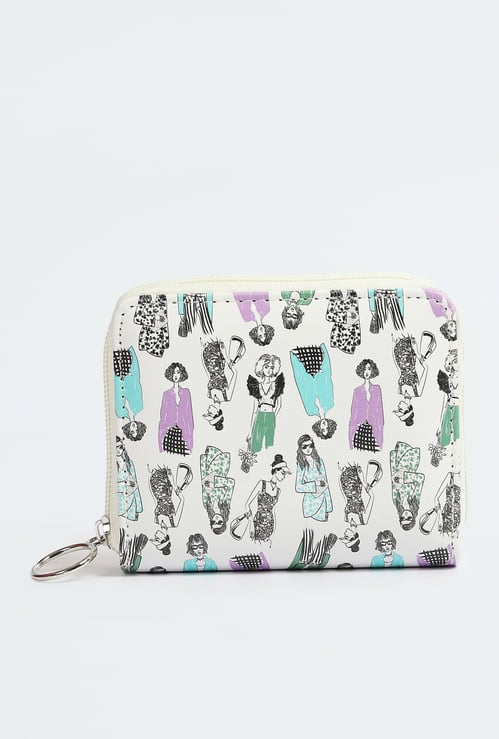 Women Printed Zip Around Wallet