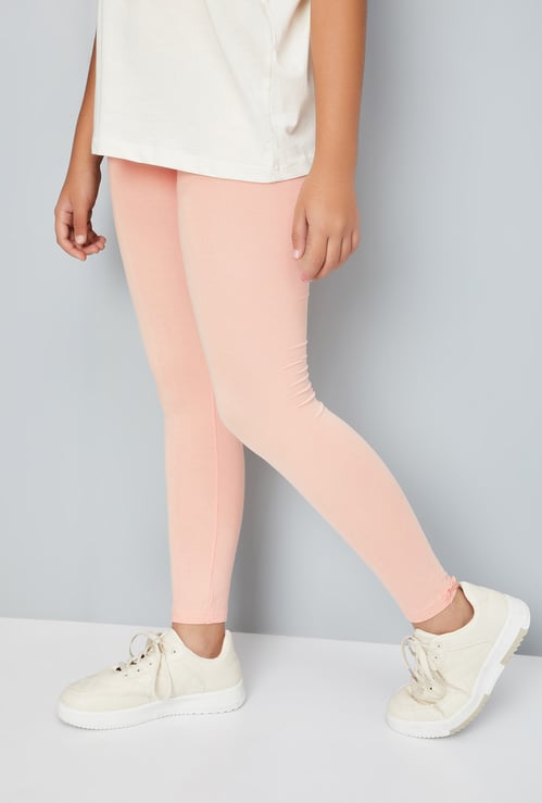 Girls Solid Leggings