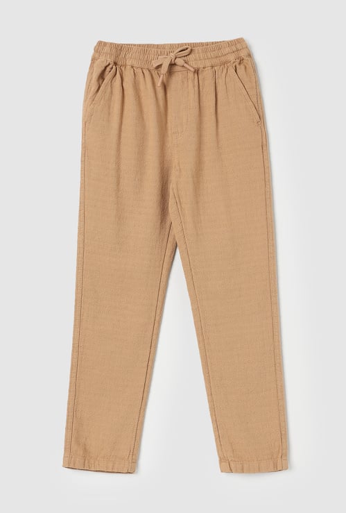 Boys Solid Knit Trousers