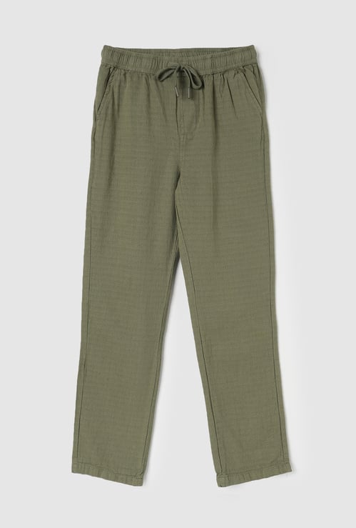 Boys Solid Knit Trousers