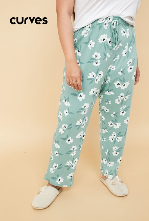 Women Floral Printed Knit Pyjamas