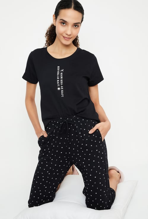 Women Printed Capri Set