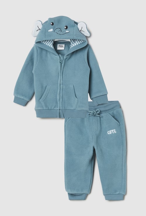 Boys Knit Fuzzy Set