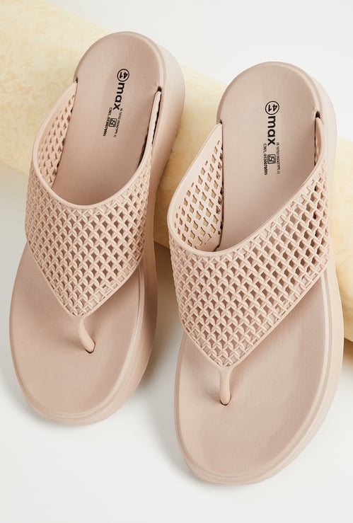 Women Woven Design Flip Flops