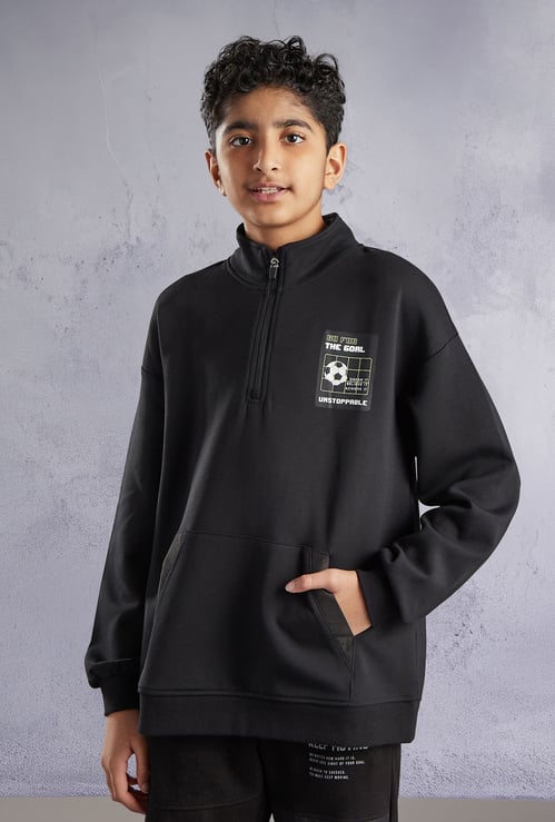 Boys Oversized Printed Sweatshirt