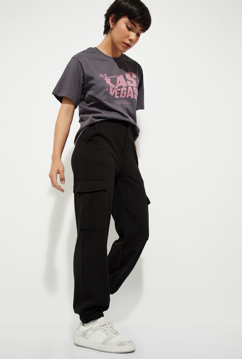 URB_N Women Solid Cargo Joggers