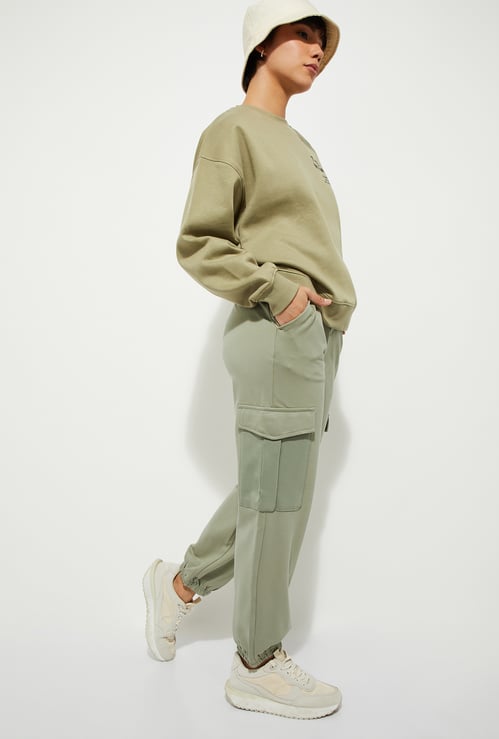 URB_N Women Solid Cargo Joggers