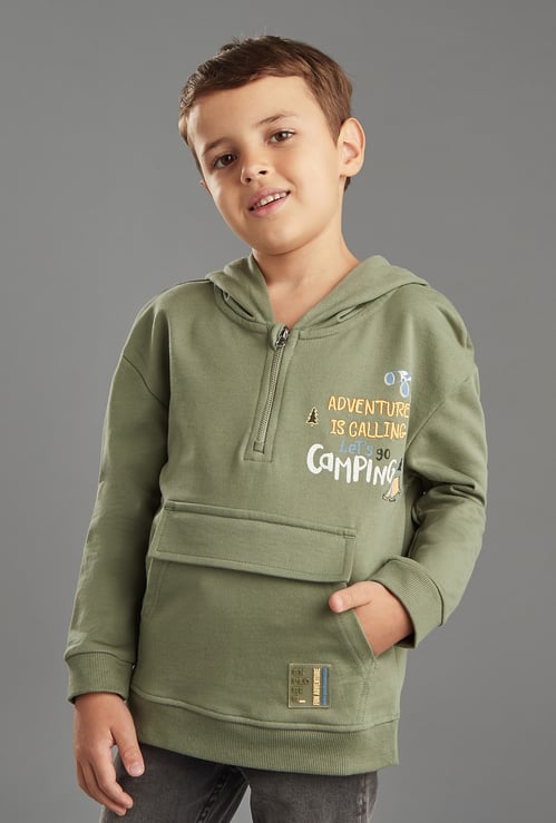 Boys Printed Hooded Sweatshirt