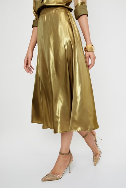 Women Shimmer A-line Skirt