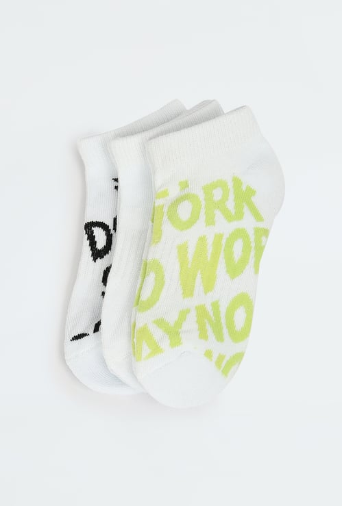 Boys Assorted Ankle-Length Socks - Pack of 3