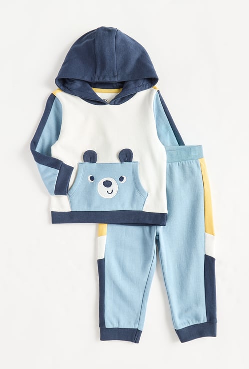 Boys Applique Hooded Sleepwear Set