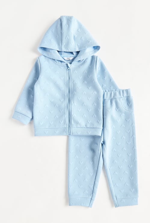 Girls Quilted Hooded Sleepwear Set