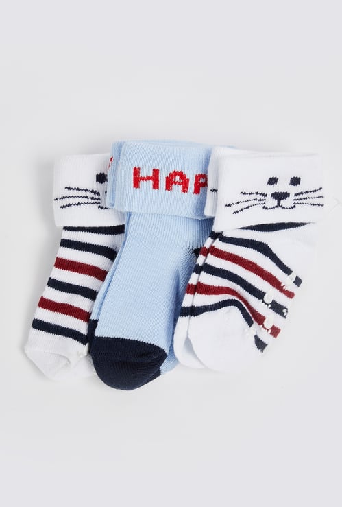 Boys Assorted Ankle Length Socks - Pack of 3