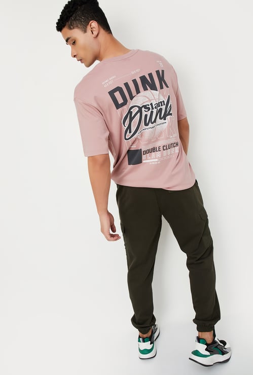 Men Oversized Back Printed T-shirt