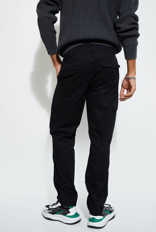 URB_N Men Relaxed Fit Solid Cargos