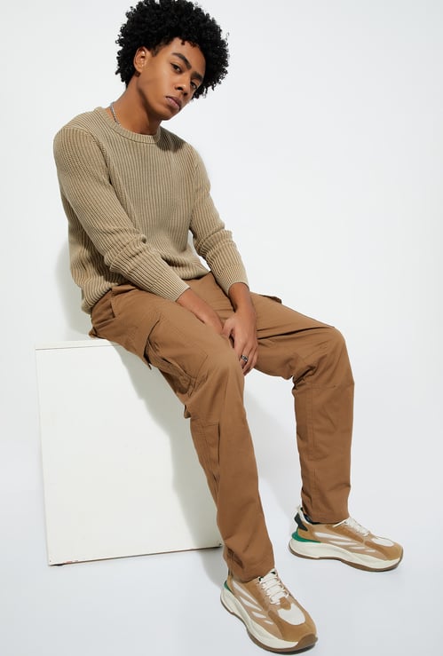 URB_N Men Relaxed Fit Solid Cargos