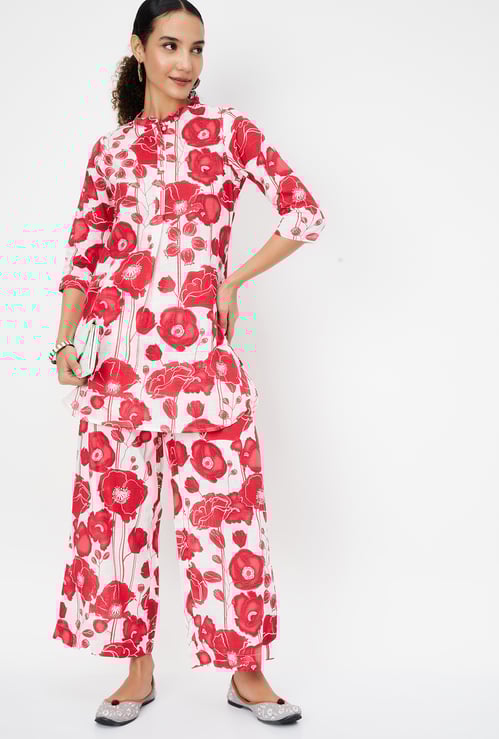 Women Floral Printed Straight Kurta Set