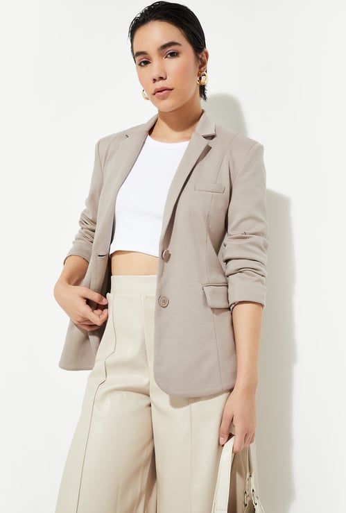 URB_N Women Solid Single-Breasted Blazer